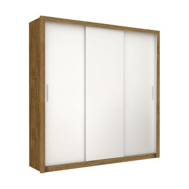 Imagem de Guarda-roupa Casal Clarice Com 4 Gavetas Carioca Móveis Cinamomo/branco