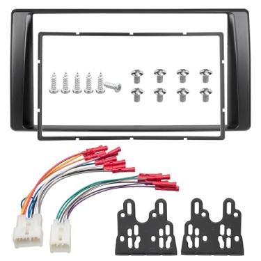 Imagem de NuIth Kit de painel de instalação de rádio de reposição DIN duplo para Toyota Camry 2002-2006 sem navegação de fábrica, rádio, painel, instalação de montagem estéreo, kits de suporte de moldura (kit