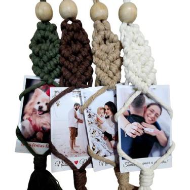 Imagem de Porta Retrato Boho Polaroid em Macramê para Presentear - OR com Amor, 