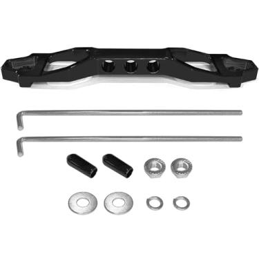 Imagem de KUQUTIDY Kit de suporte de bateria, suporte de liga de alumínio resistente para carro com parafusos J de aço inoxidável 304, conjuntos de montagem de trava de barra transversal de bateria universal