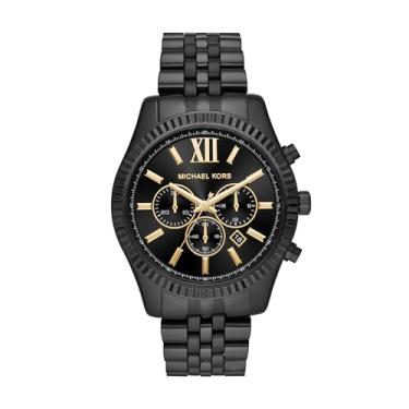 Imagem de Michael Kors Relógio masculino Lexington, pulseira de aço inoxidável, Preto, One Size, MK8603 - Lexington