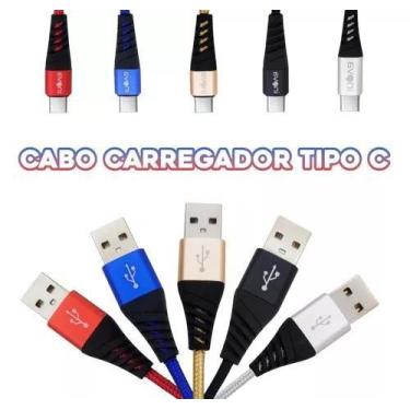 Imagem de Cabo Carregador Type C Android Novo Turbo Reforçado 1 metro - inova