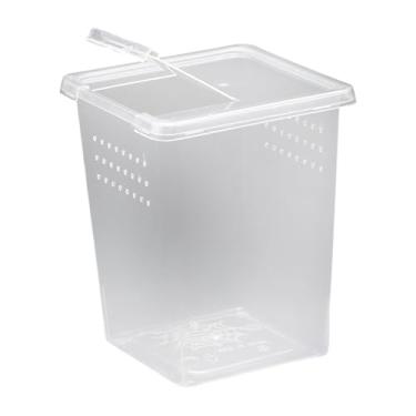 Imagem de Ｂｅｓｇａ Caixa de alimentação transparente e portátil para répteis com orifícios de ventilação, caixa de criação pequena para sapos, caracóis, centopeias e, Style B