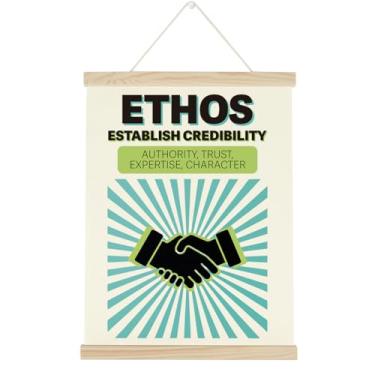 Imagem de WINGTECA Retorical Appeals Classroom Poster Hanger Frame English Classroom Back to School Decorações Estabelecer Credibilidade Colorido Wall Hanging Banner Decor for Classroom Kids 30 x 40 cm