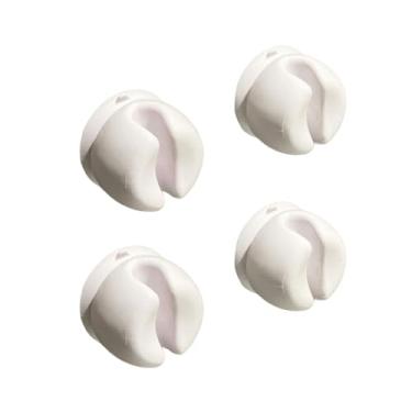 Imagem de 4 peças de suporte de escova de dentes com ventosa, suporte de escova de dentes de parede para banheiro, suportes de escova de dentes gancho de armazenamento de parede multifuncional para dormitórios