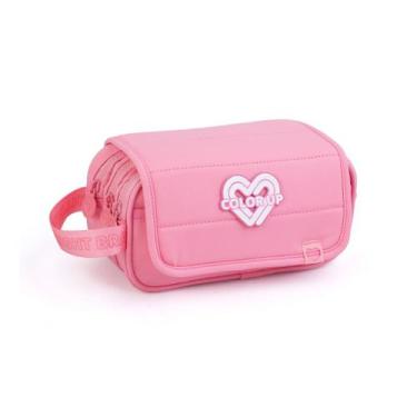 Imagem de Estojo Triplo Necessaire Feminino Escolar Organizador Grande - Seanite