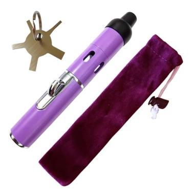 Imagem de Isqueiro de butano, isqueiro de butano recarregável, caneta de chama macia, roxo claro (gás não incluído)