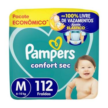 Imagem de Fralda Pampers Confort Sec Tamanho M 112 Fraldas Descartáveis