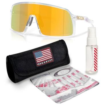 Imagem de OAKLEY Óculos de sol SUTRO SEEK COLLECTION OO9406 em forma de escudo com kit oficial de óculos, Armação de vidro do Pacífico | Lente Prizm 24k