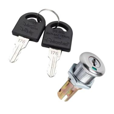 Imagem de Fechaduras de armário com chave, fechaduras de came com chave semelhante, conjunto de trava de came de gabinete, substituição de trava de caixa de correio, caixa de ferramentas de gaveta de arquivo