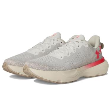 Imagem de Under Armour Tênis masculino Infinite, (110) Summit branco/base cáqui/vermelho, 42