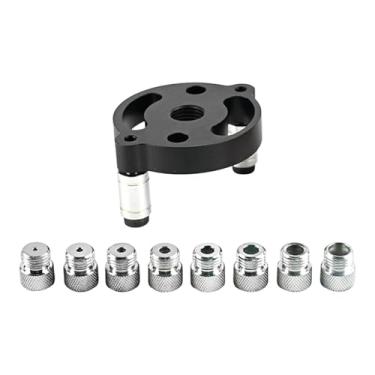 Imagem de RNXRZANK Kit de Guia de Broca Autocentrante para Furos de 6 a 10 Mm, Gabarito de Cavilha Autocentrante, Guia de Broca Manual para Juntas de Madeira, Preto, 8