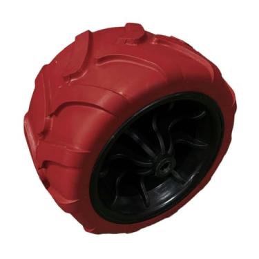 Imagem de RNXRZANK Rodízio de PU Maciço, Peça de Reposição Profissional E para Carrinho de Camping Dobrável Na Praia, Jardim E Camping, Vermelho, Tamanho real