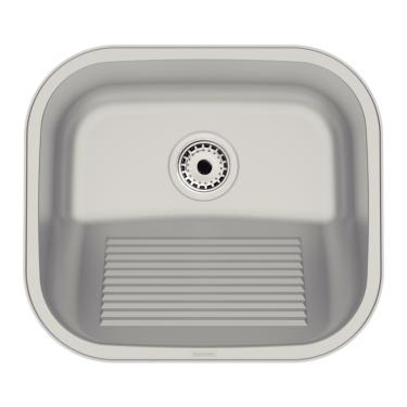 Imagem de Tanque De Encaixe Inox Escovado 19L Embutir Hera Compact Tramontina 40x35cm