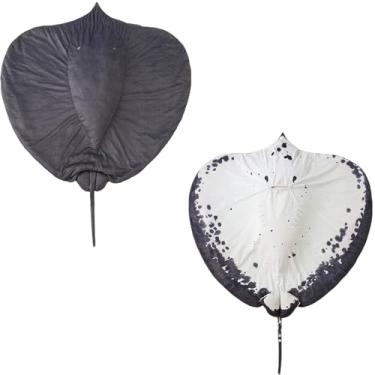 Imagem de Cobertor de arraia de animais de pelúcia Manta Ray, cobertor usável, arraia de pelúcia de arraia manta, capa macia e aconchegante, presentes para mulheres, adultos e crianças, Natal