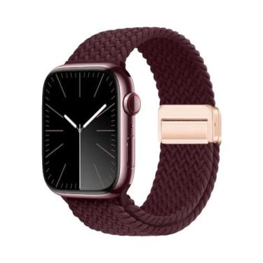 Imagem de Pulseira De Nylon Trançada Compatível Com Apple Watch Series S10 46mm 