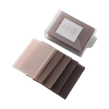 Imagem de Postes de franja de café, almofadas de cabelo adesivas de plástico quadradas, prendedores fáceis de usar para aparar/maquiagem de franja, acessórios de cabelo de barbeiro