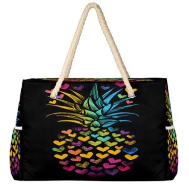 Imagem de hongjinglin Bolsa de praia grande, leve, dobrável, para gatos, fofa, amarela, para piscina, bolsa de ombro, Cor 17, Large