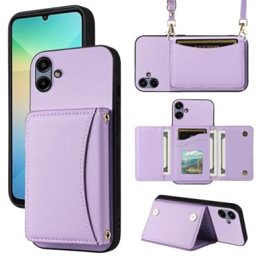 Imagem de Furiet Capa carteira para Samsung Galaxy A06 5G com alça transversal de couro PU premium porta-cartão à prova de choque resistente acessórios de corpo inteiro capa fina para celular Ao6 A 06 4G LTE