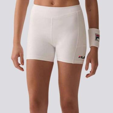 Imagem de Shorts Fila Tennis Basic Feminino Branco, M