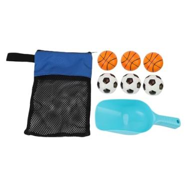 Imagem de GLOGLOW Conjunto de Jogos de Arremesso de Praia Ao Ar Livre Com 3 Brinquedos de Futebol, 3 Brinquedos de Basquete, 1 pá, 1 Bolsa de Malha para Atividades Familiares