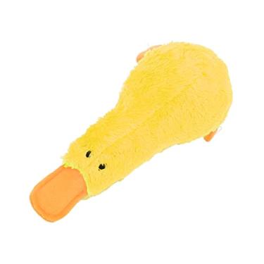 Imagem de Zerodis Brinquedo de Cachorro de Pato de Pelúcia, Brinquedo de Mastigação Interativo Macio para Filhotes, Limpeza de Dentes, Alívio de Tédio (Amarelo)