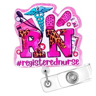 Imagem de Carretel de crachá RN BSN para enfermeira registrada e bacharelado em ciências em enfermagem | rn BSN Clipe de identificação retrátil para enfermeiras trabalho hospitalar acessórios de enfermagem presentes suprimentos essenciais