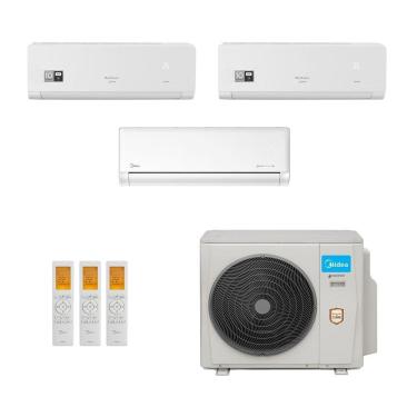 Imagem de Ar-Condicionado Multi Split Inverter Midea 27.000 (1x Evap HW 9.000 + 2x Evap HW 12.000) Quente/Frio 220V							