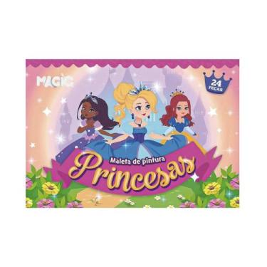 Imagem de Maleta de Pintura Infantil Princesas Estojo 24 peças - Magic Kids
