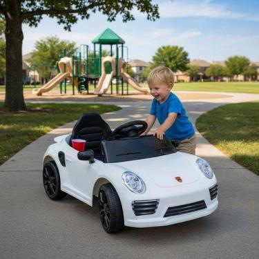 Imagem de Carro Eletrico Infantil Luz Som Bateria Musica e Controle Remoto - Bri