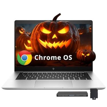 Imagem de HP Laptop Elite C640 G3 Chromebook 35.6 cm FHD, Intel i5-1245U, 8 GB LPDDR4X RAM, 1 TB de armazenamento (conjunto de estação de ancoragem de 64 GB eMMC + 1 TB), placa de vídeo Intel Iris Xe, webcam