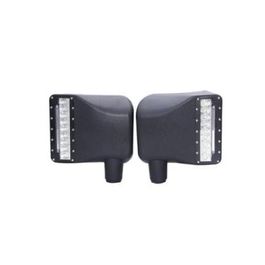 Imagem de Capa para espelhos retrovisores laterais com luzes diurnas de LED âmbar e indicadores de direção, compatível com Jeep Wrangler JK 2007-2017.(Style B)