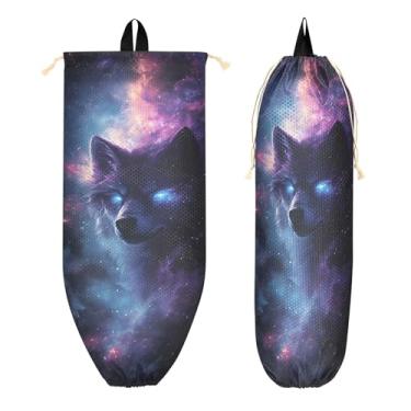 Imagem de xigua Suporte de parede para saco de plástico Wolf com cordão, 1 pacote, organizador de sacolas de supermercado reutilizável para bolsas, meias, roupas íntimas e gravatas