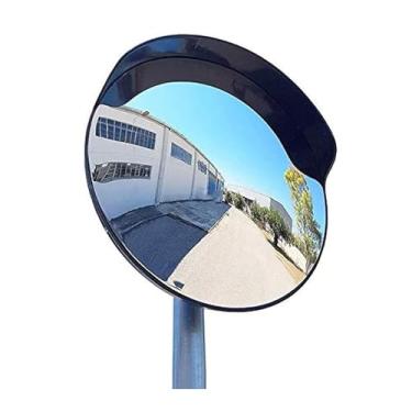 Imagem de FAFACAI Espelho de trânsito Espelho convexo 30 cm/45 cm/60 cm Espelho de segurança de estacionamento, para entrada de garagem, ponto cego, estrada, curvo, segurança, espelho inquebrável, espelho