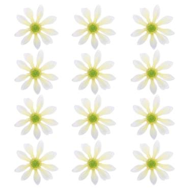 Imagem de YELARXI 12 peças de flores de margaridas artificiais, cabeças falsas de crisântemo, flores artificiais a granel - adequado para (faça você mesmo/casamento/buquês/centros de mesa/festa/decoração de