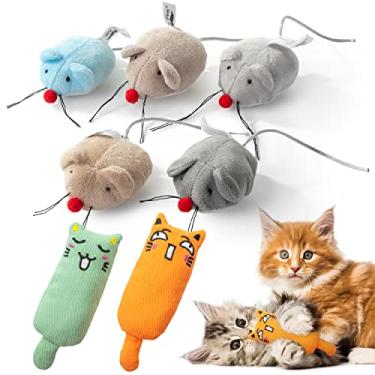 Imagem de Mr. Pen - Brinquedos de erva-dos-gatos, 7 peças, brinquedo de rato para gatos internos, camundongos para gatos