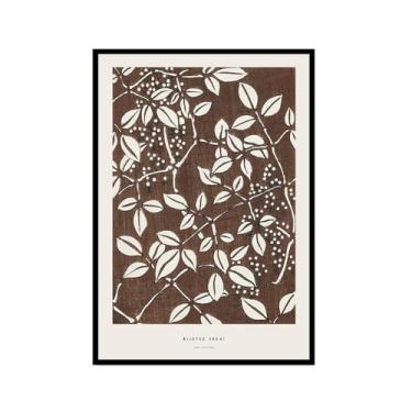 Imagem de Pôster Hasui Kawase Ohara Koson Impressões Katsushika Hokusai Pintura em Tela Onda Japonesa Arte de Parede Hiroshige Imagens para Decoração de Casa (SKU9,16 x 61 cm = (40 x 60 cm), Moldura preta)