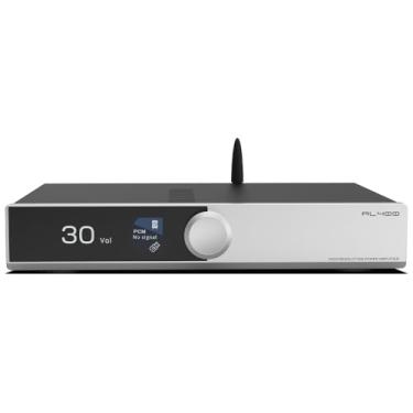Imagem de SMSL AL400 All-in-One Hi-Fi Decodificador/pré-amplificador/amplificador de potência de fono TPA3255 amp e chip CS43141 dac completo MQA MM e cartucho MC HDMI (eARC), para TV Home Theater, subwoofer