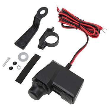 Imagem de Semme Carregador USB para Motocicleta Porta Dupla de Alta Potência 5V 3,4A Com Voltímetro Digital Vermelho para ATV UTV Carregador de Telefone para Motocicleta Material ABS de
