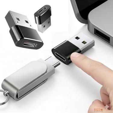 Imagem de Adaptador USB Tipo C Para USB Comum Tipo A Carregamento Rápido 30W Modelo Premium 2.0 Compatível com Iphone, Android, Power Bank, Carros e OTG Smartphones Tablets Laptops