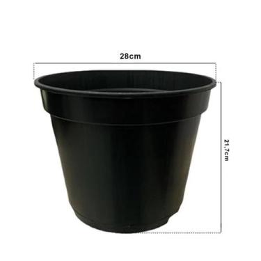 Imagem de kit 10 a 20 Vasos para plantas mudas horta flores pote redondo Plástic