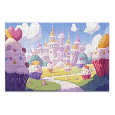 Imagem de Quebra-cabeça peculiar Candy Land Castle para adultos com letras nas costas quebra-cabeça de 500 peças