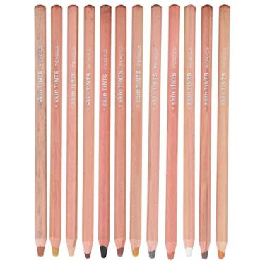 Imagem de Naroote Conjunto de Desenho Profissional a Carvão Com Toner Colorido, 12 Lápis Pastel para Desenho e Ilustração, Materiais de Arte Não Tóxicos para Pintura e Artesanato