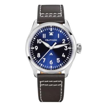 Imagem de TACTICAL FROG MILITADO ML21 Relógio de campo inspirado na aviação de 37 mm, movimento de quartzo VH31 Sweep/515, cristal de safira, BGW9 Lume, relógio casual masculino à prova d'água 100 m, Azul, 515