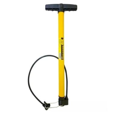 Imagem de Kit 2 Bomba Pedal Tanque Pneus Carro Bike Moto 100 PSI - Portátil Manômetro Bico Duplo Bolas Colchões