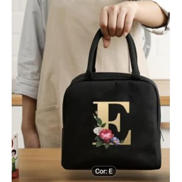 Imagem de Bolsa Térmica Portátil Para Trabalho e Escola Estampa com Letras (22 X 18,5 X 11,5 Cms) (E)