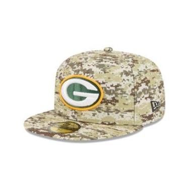 Imagem de BONE NEW ERA 59FIFTY GREEN BAY PACKERS NFL SALUTE SERVICE 2025 MILITAR-Masculino