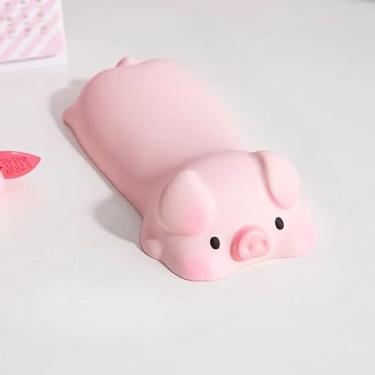 Imagem de Mousepad, acessórios para computador, apoio para pulso, teclado de mesa, apoio para as mãos com estampa de animais de desenho animado (Rosa)