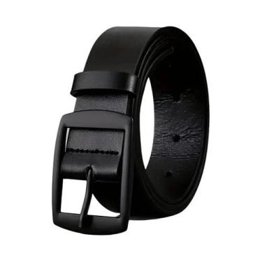 Imagem de Cinto De Couro PU Luxuoso Masculino Com Fivela De Metal, Cinto Designe