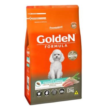 Imagem de Ração Golden Fórmula Mini Bits para Cães Adultos de Pequeno Porte Sabor Frango e Arroz, 1kg Premier Pet Para Todas Pequeno Adulto,